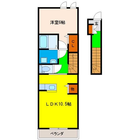 文化の森駅 徒歩13分 2階の物件間取画像